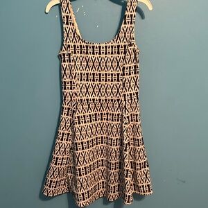 Navy blue and white dress